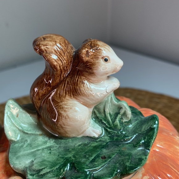 Vintage 1990 OCI Fitz and Floyd Pumpkin Fall Decor Teapot - Picture 7 of 11